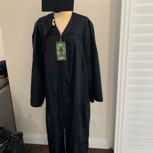 Evergreen Graduation Black Cap and Gown